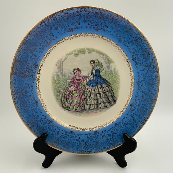 Vintage Victorian Century by Salem China Dinner Plate Made in USA 23k Gold - Picture 1 of 7